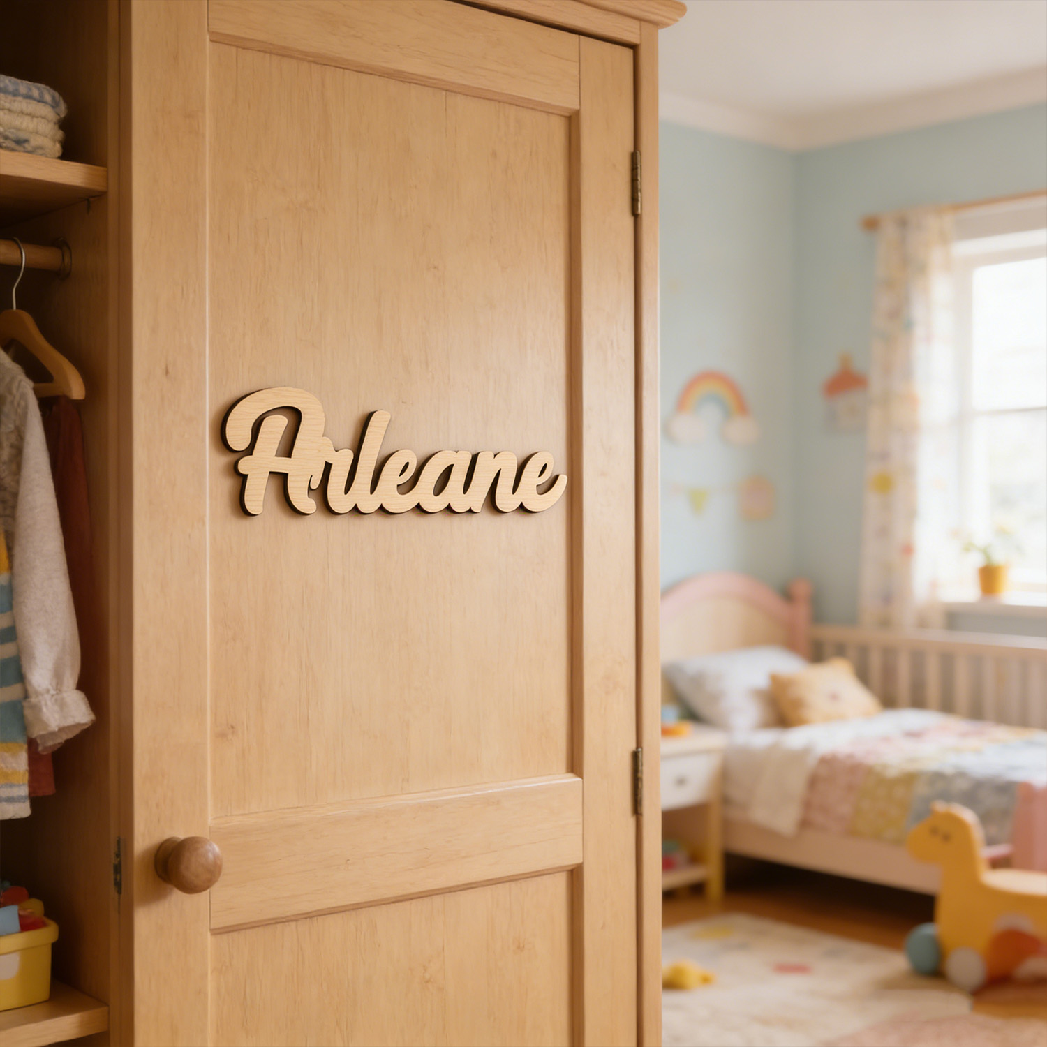 Home Decor For Wedding - 1pc Wooden custom decoration surname brand