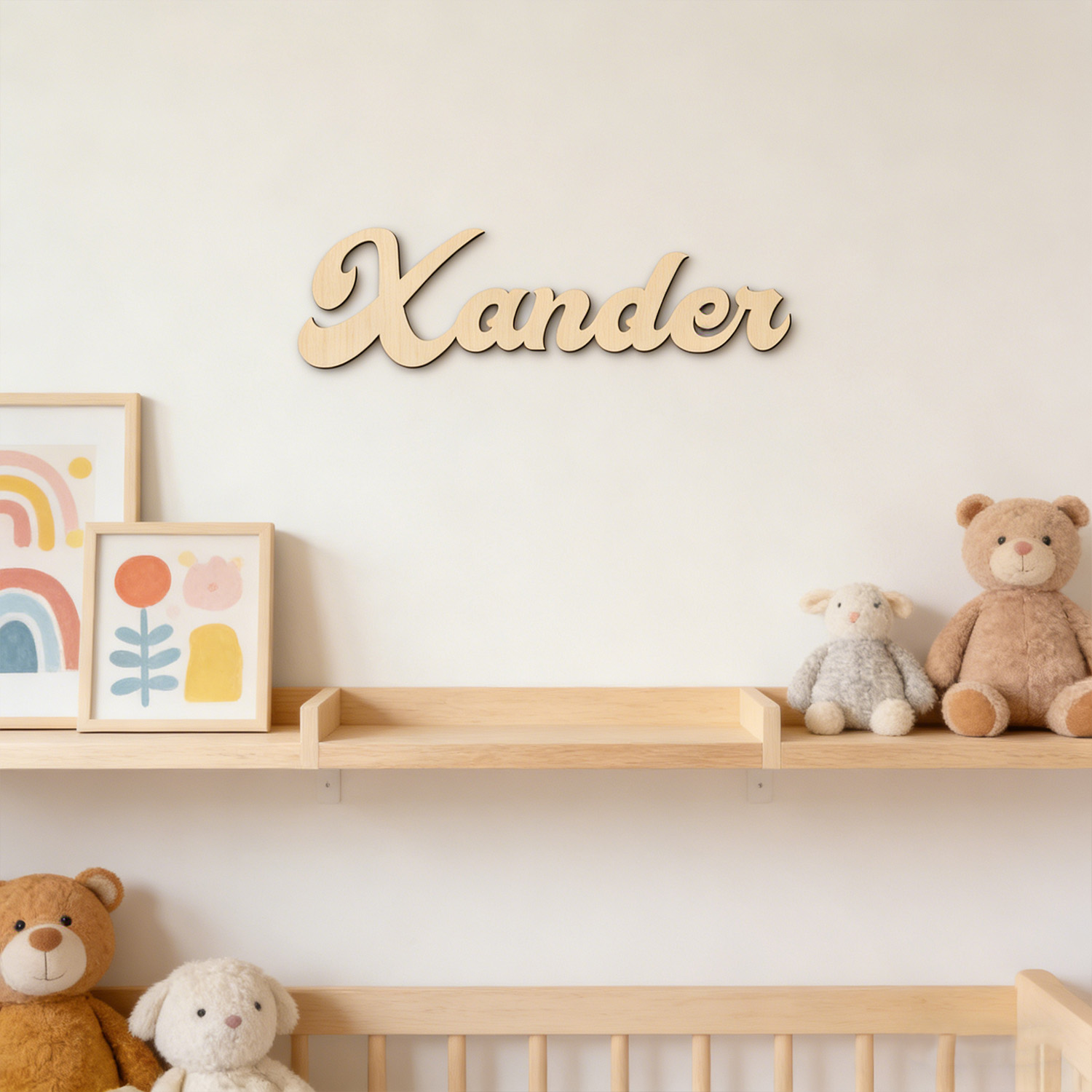 Home Decor For Wedding - 1pc Customized wooden wall nameplate, Customizable