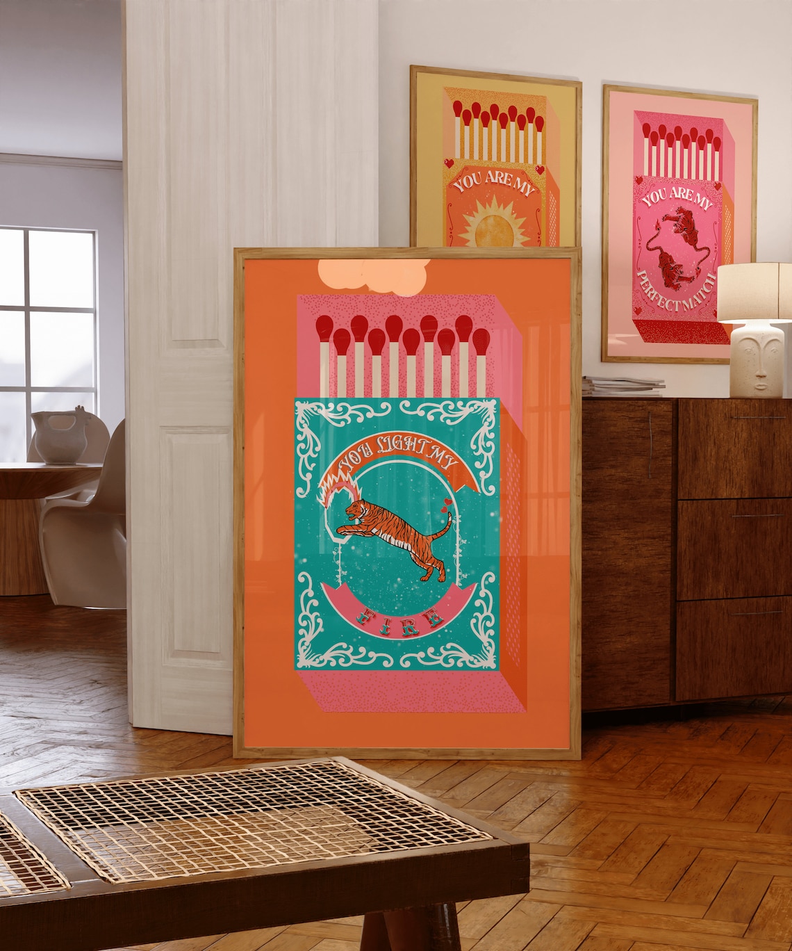 Home Decor Kitchen - You Light My Fire Orange Matchbox