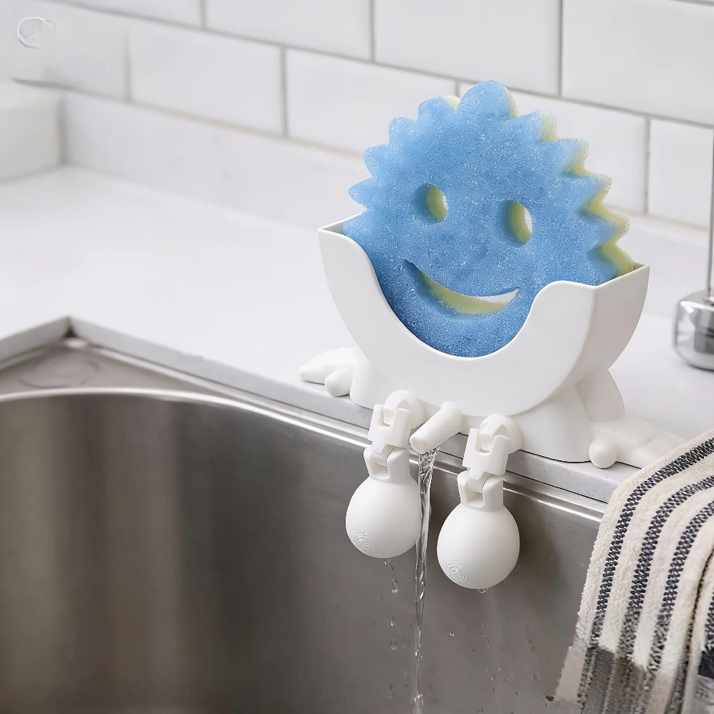 Home Decor Kitchen - Drainable Soap & Sponge Holder 2-in-1