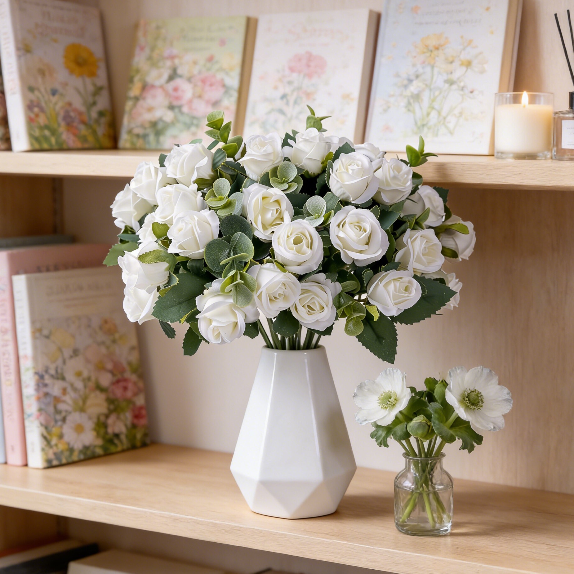 Home Decor Ai Free - Artificial Silk Rose Flowers Bouquet Home