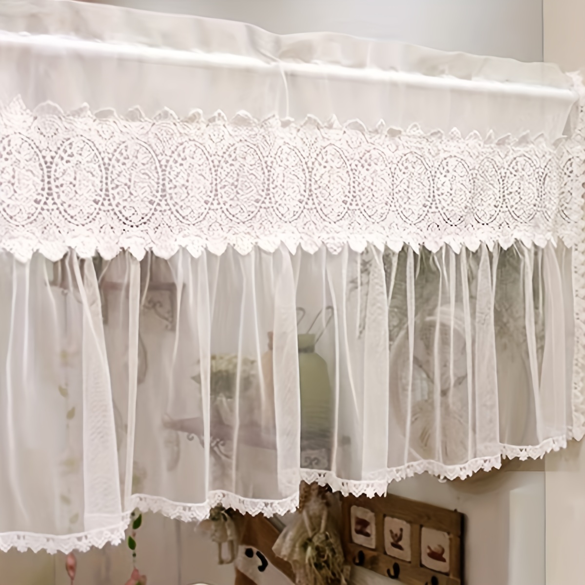 Home Decor Curtains - 1Pc, French Pastoral Style White Modern