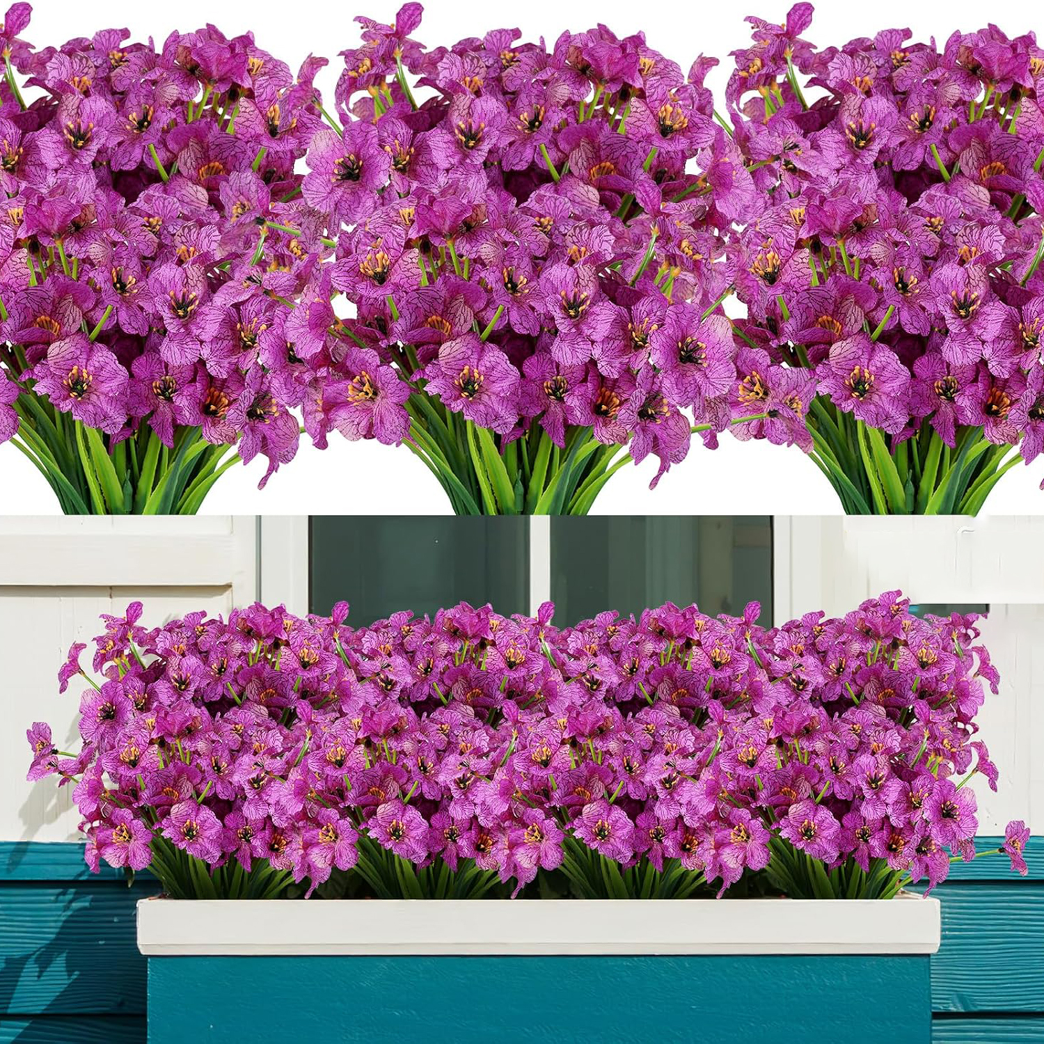 Home Decor Ai Free - 4/8PCS Artificial Flowers Violet Grass Wedding