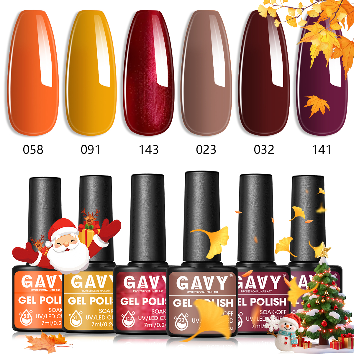 Home Decor Fallout 4 - 6pcs Brown Gel Nail Polish Set,