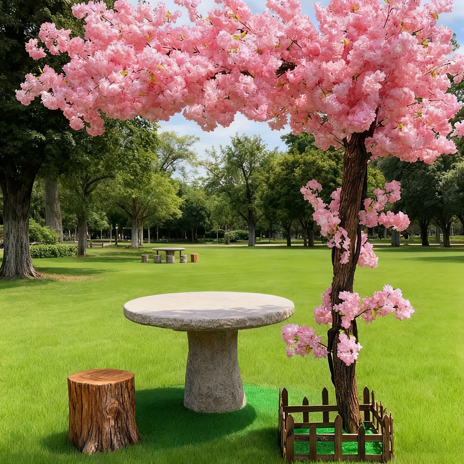 Home Decor Flowers - Artificial Cherry Blossom Tree, Handmade Light