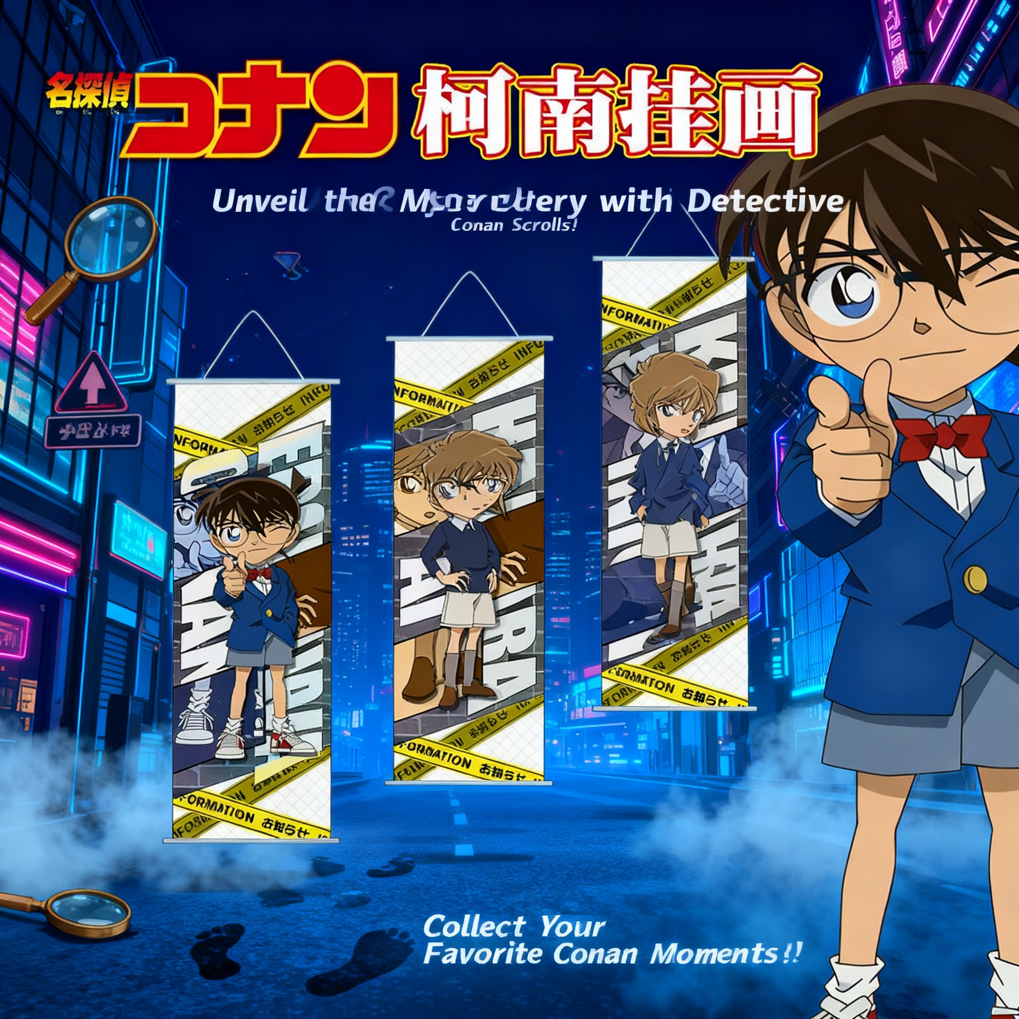 Home Decor Ai Free - Detective Conan Anime Wall Hanging Poster