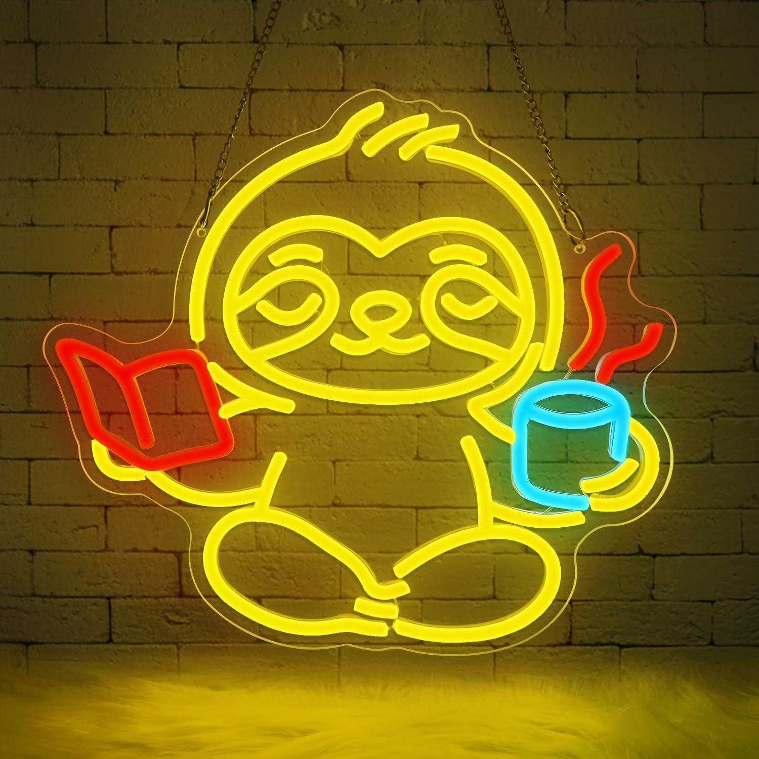 Home Decor Living - Sloth Neon Sign USB Dimmable LED