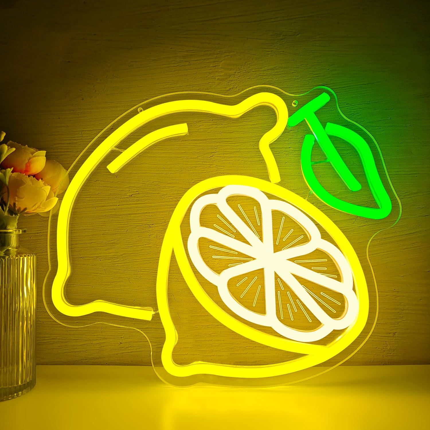 Home Decor Kitchen - Lemon Neon Sign Dimmable LED Light