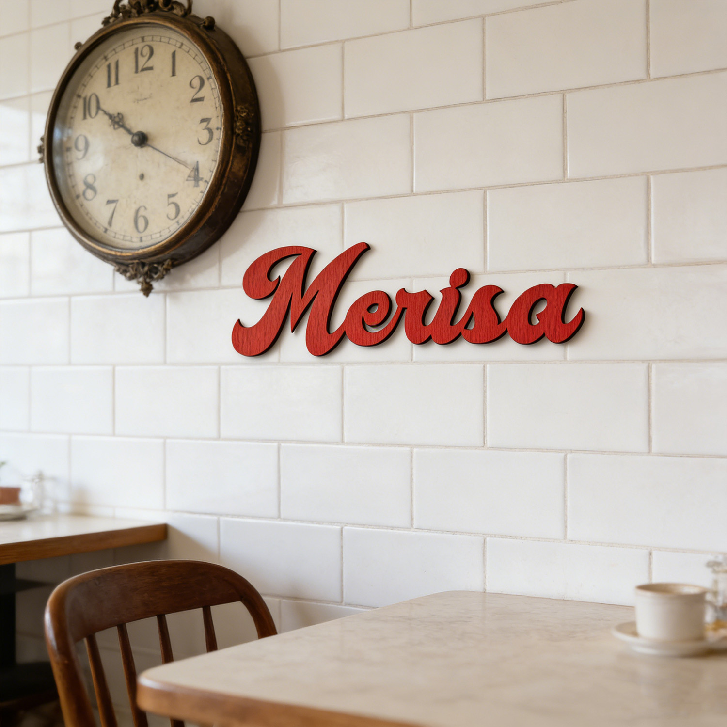 Home Decor For Wedding - 1pc Customized wooden name logo, Customizable