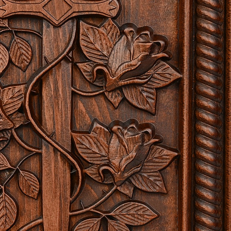 Vintage Solid Wood Carved Rose - Home Decor Living recension och pris