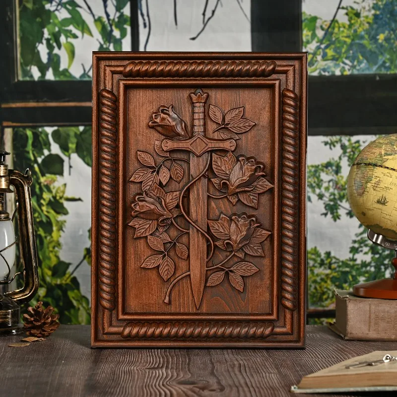 Vintage Solid Wood Carved Rose - Home Decor Living recension och pris