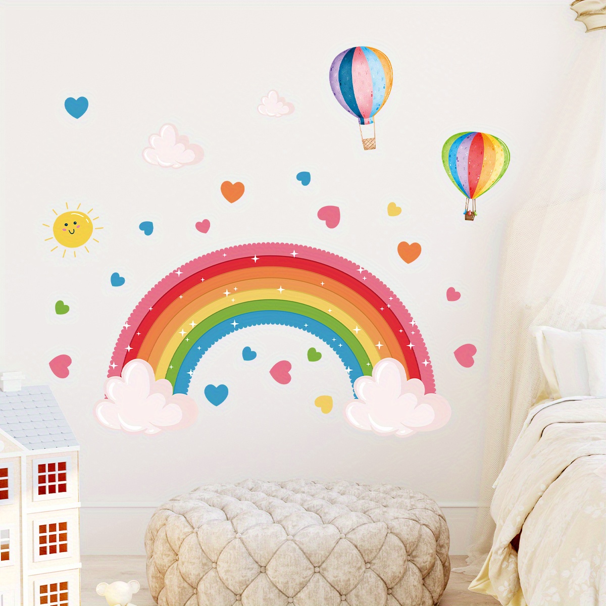 Cartoon Cute Rainbow Colorful  - Home Decor Y2K recension och pris