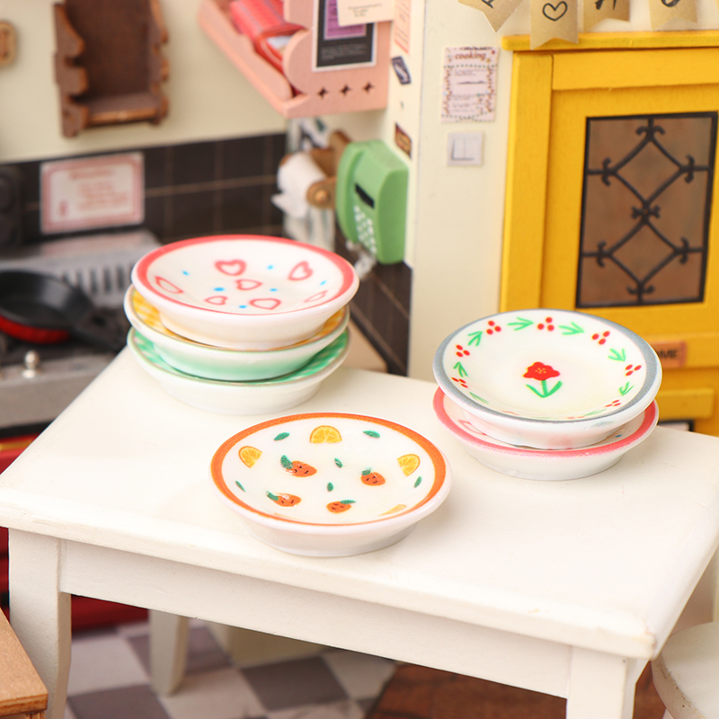 5Pcs 1/12 Dollhouse Mini Plate - Home Decor Kitchen recension och pris