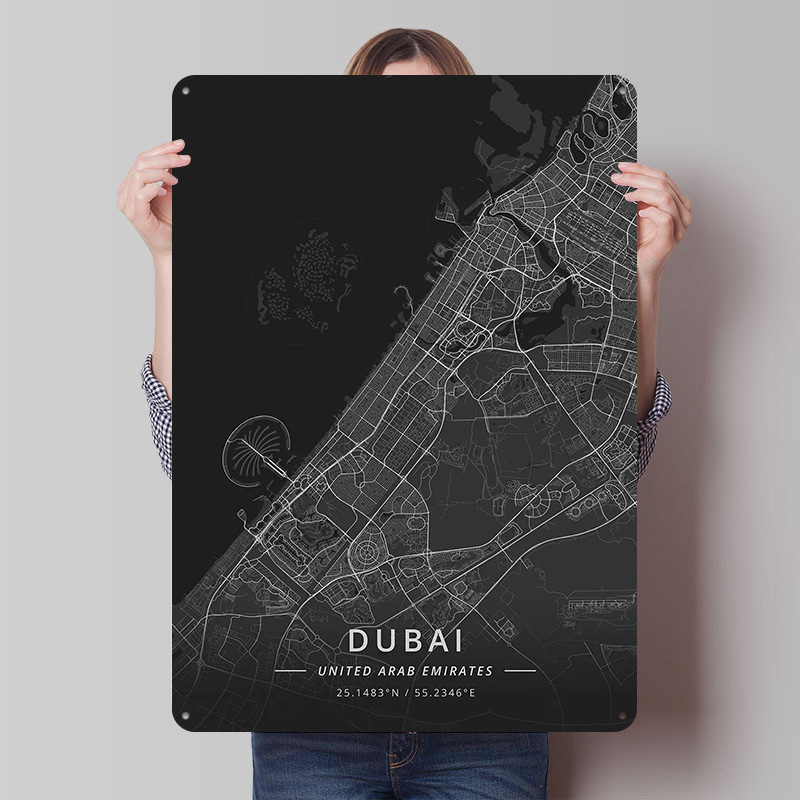 Dubai UAE Tin Sign Wall Art Po - Home Decor Uae recension och pris