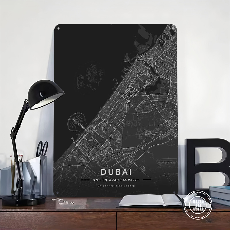 Dubai UAE Tin Sign Wall Art Po - Home Decor Uae recension och pris