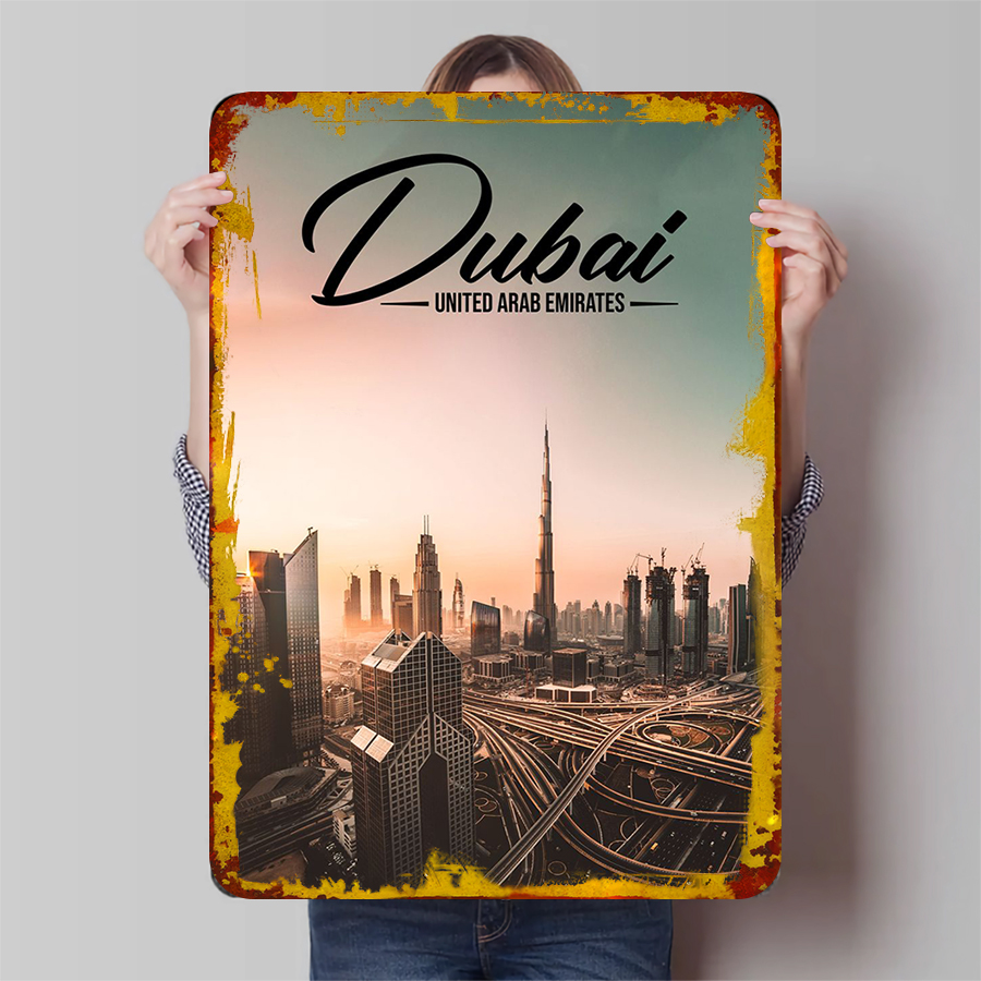 Dubai Cityscape Metal Wall Art - Home Decor Uae recension och pris