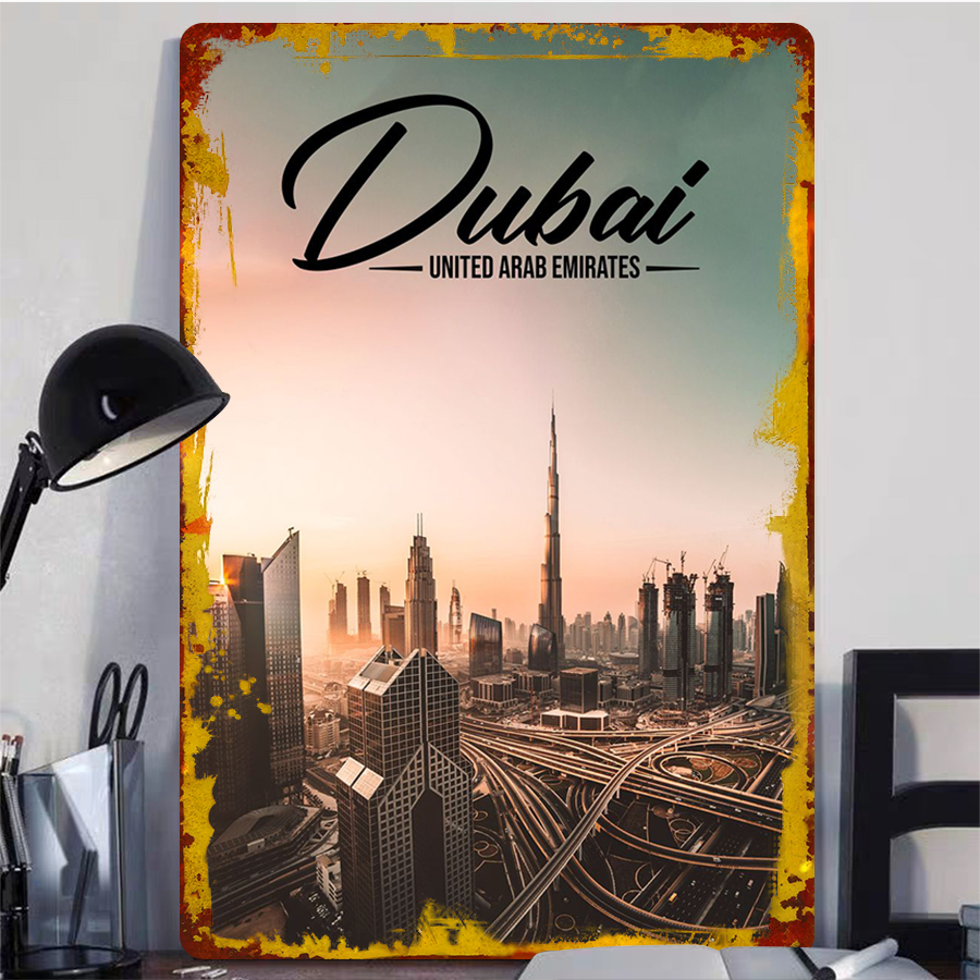 Dubai Cityscape Metal Wall Art - Home Decor Uae recension och pris