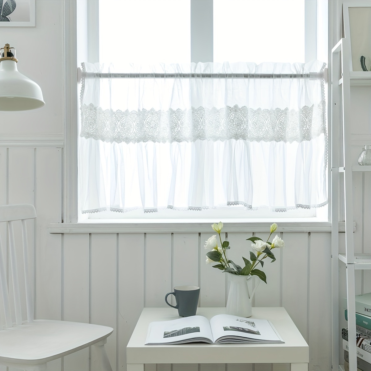 1Pc, French Pastoral Style Whi - Home Decor Curtains recension och pris