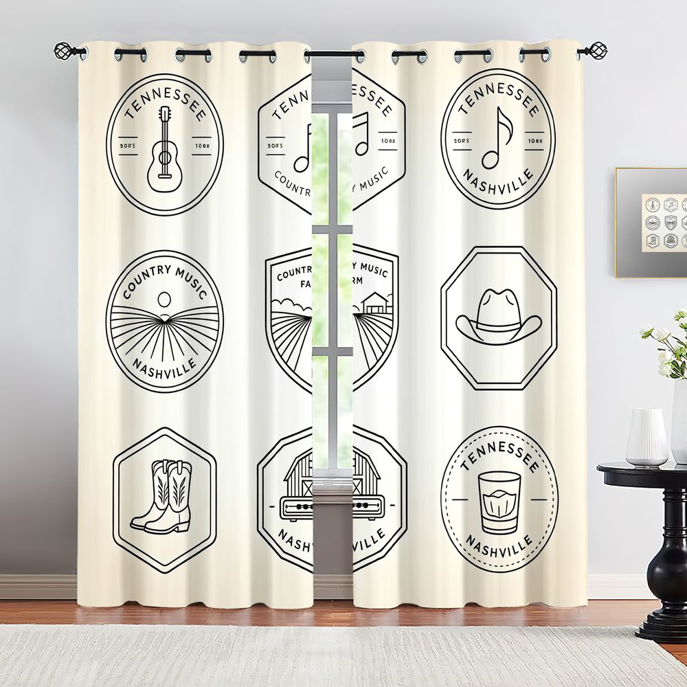 Tennessee Country Music Theme  - Home Decor Curtains recension och pris