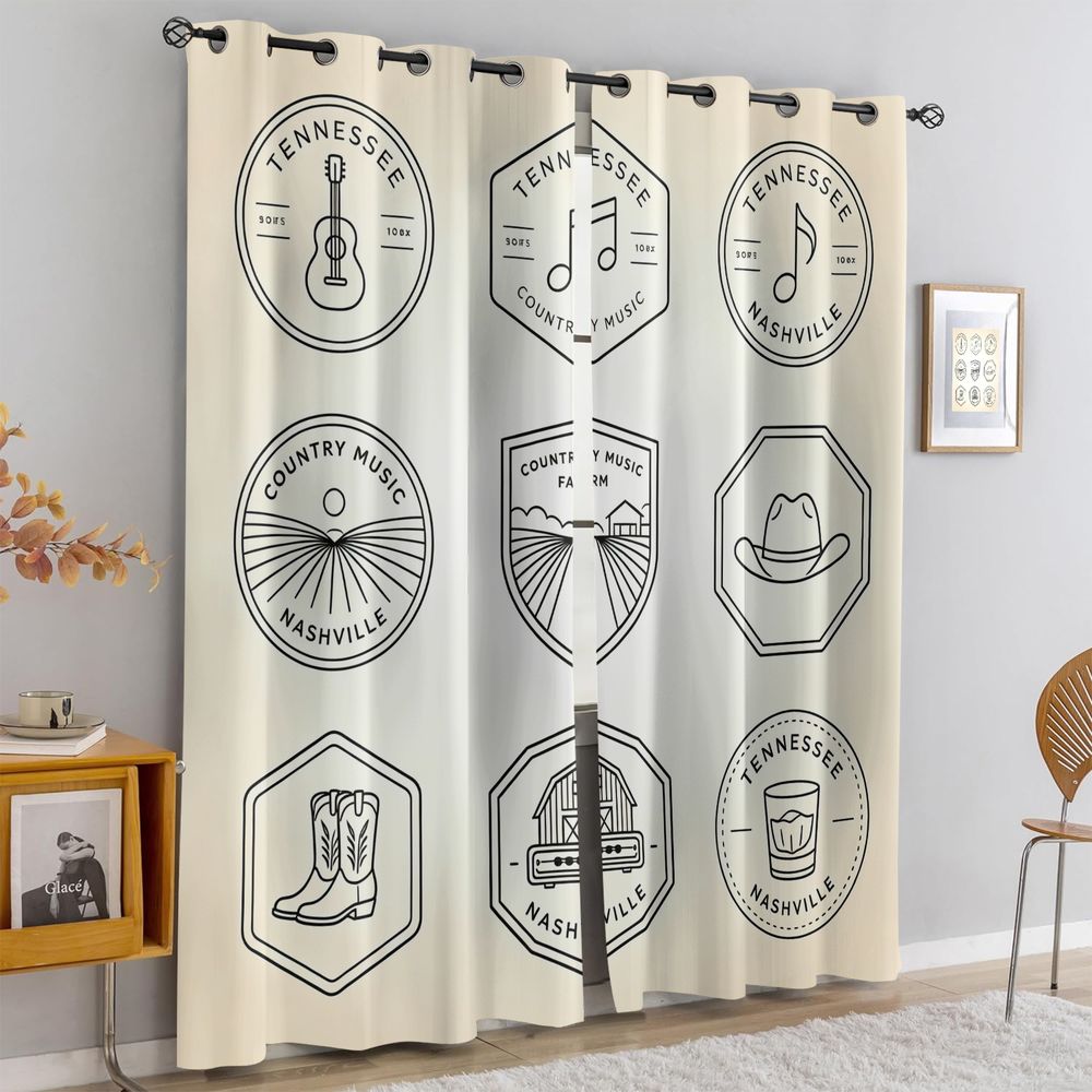 Tennessee Country Music Theme  - Home Decor Curtains recension och pris