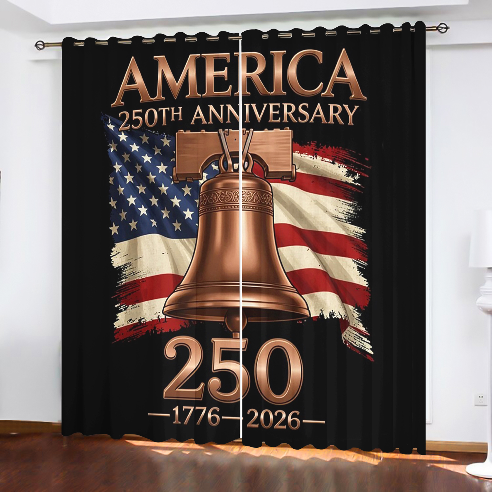 America 250th Anniversary Curt - Home Decor Curtains recension och pris