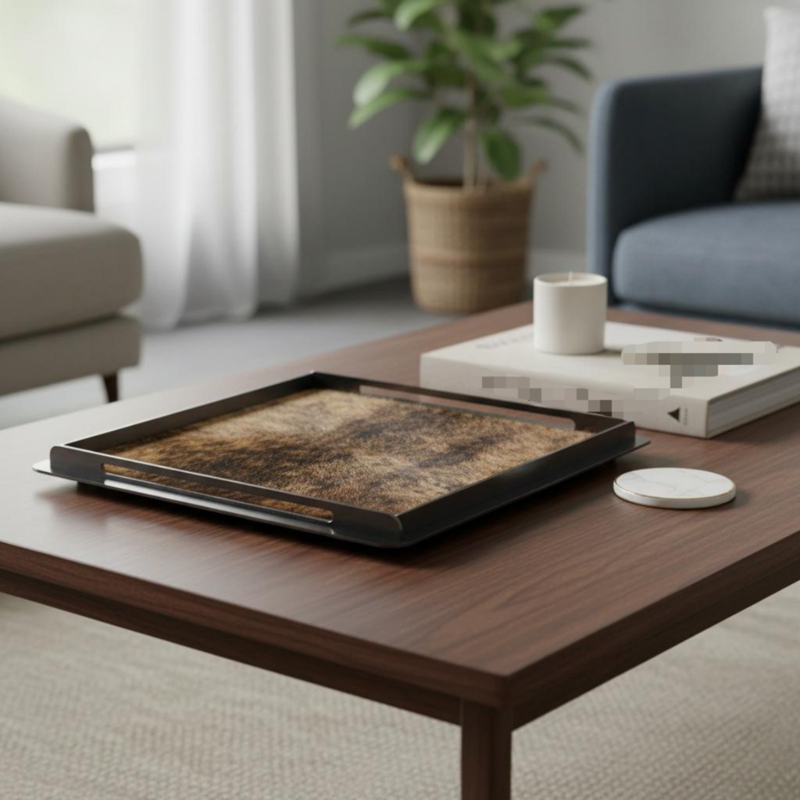 Horsehair Decorative Tray Crea - Home Decor Living recension och pris