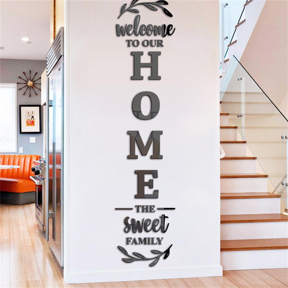 English Letters 3D Mirror Wall - Home Decor Y2K recension och pris