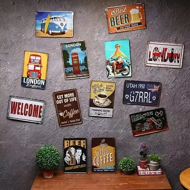 Vintage Bar Metal Signs Bathro - Home Decor Unique Items recension och pris
