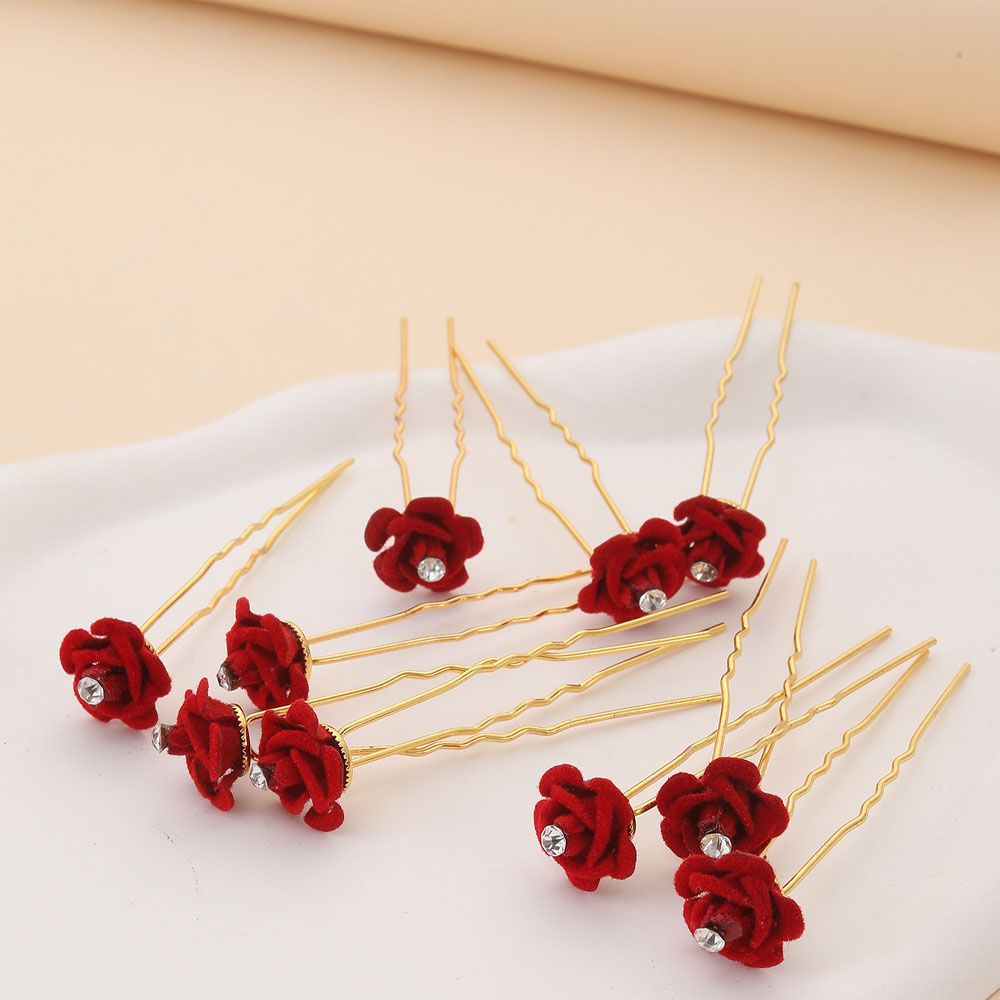 10Pcs Rose Hair Accessories We - Home Decor Flowers recension och pris