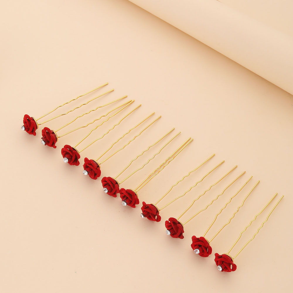 10Pcs Rose Hair Accessories We - Home Decor Flowers recension och pris