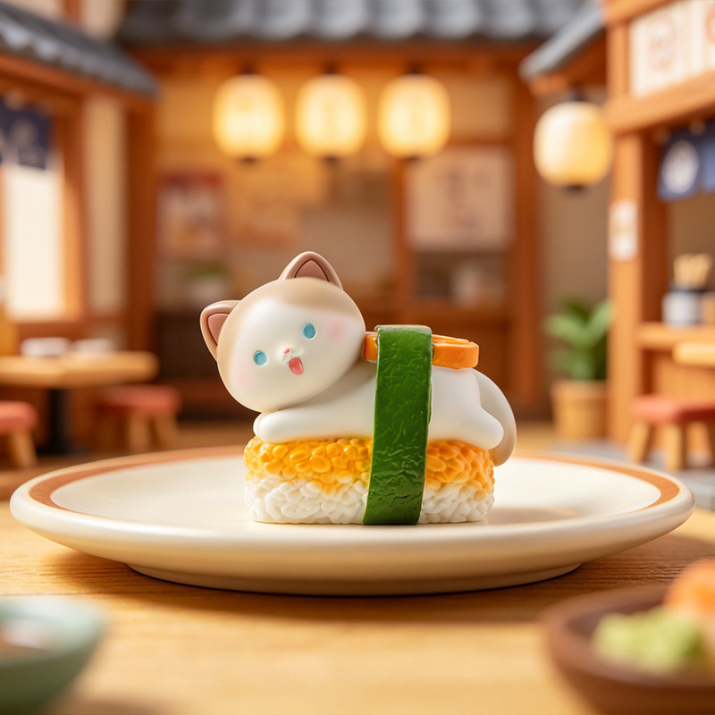 Kawaii Action Figure Sushi Cat - Home Decor Online recension och pris