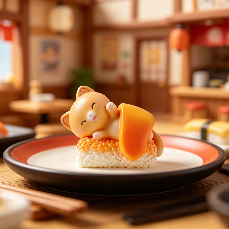 Kawaii Action Figure Sushi Cat - Home Decor Online recension och pris