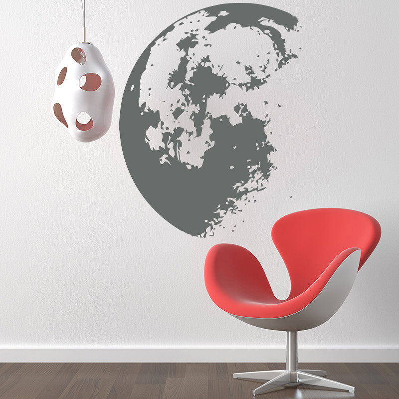 Outer Space Moon Wall Sticker  - Home Decor Y2K recension och pris