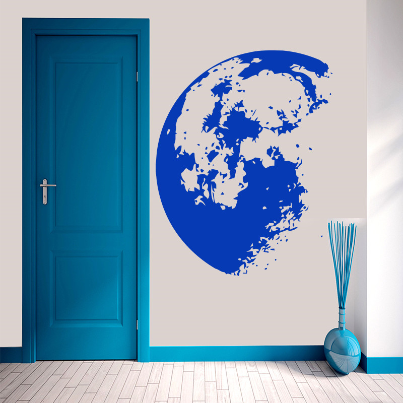 Outer Space Moon Wall Sticker  - Home Decor Y2K recension och pris