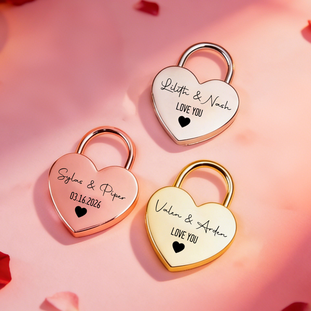 Custom Name Heart-Shaped Padlo - Home Decor For Wedding recension och pris