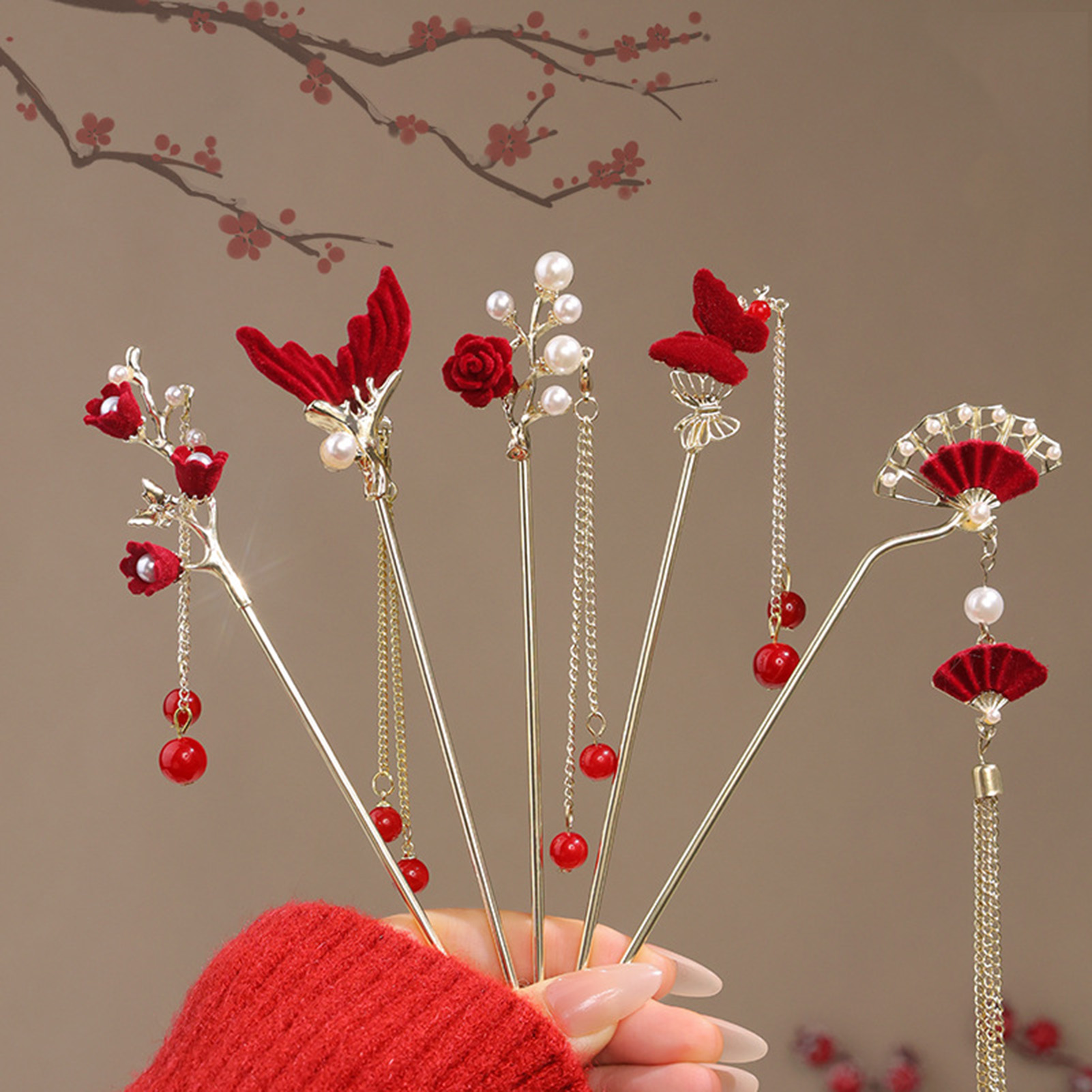 Chinese Style Rose Flower Hair - Home Decor Flowers recension och pris