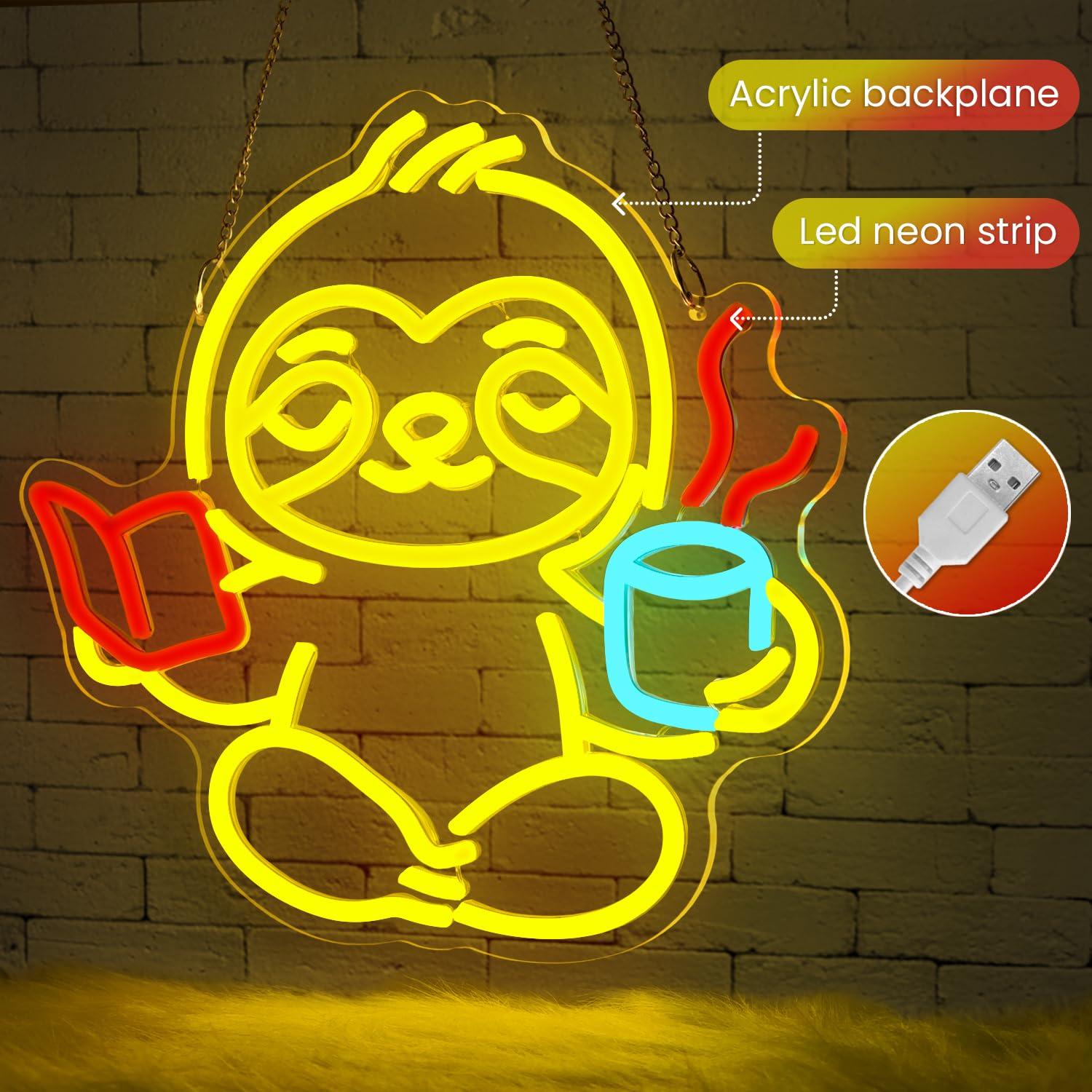 Sloth Neon Sign USB Dimmable L - Home Decor Living recension och pris
