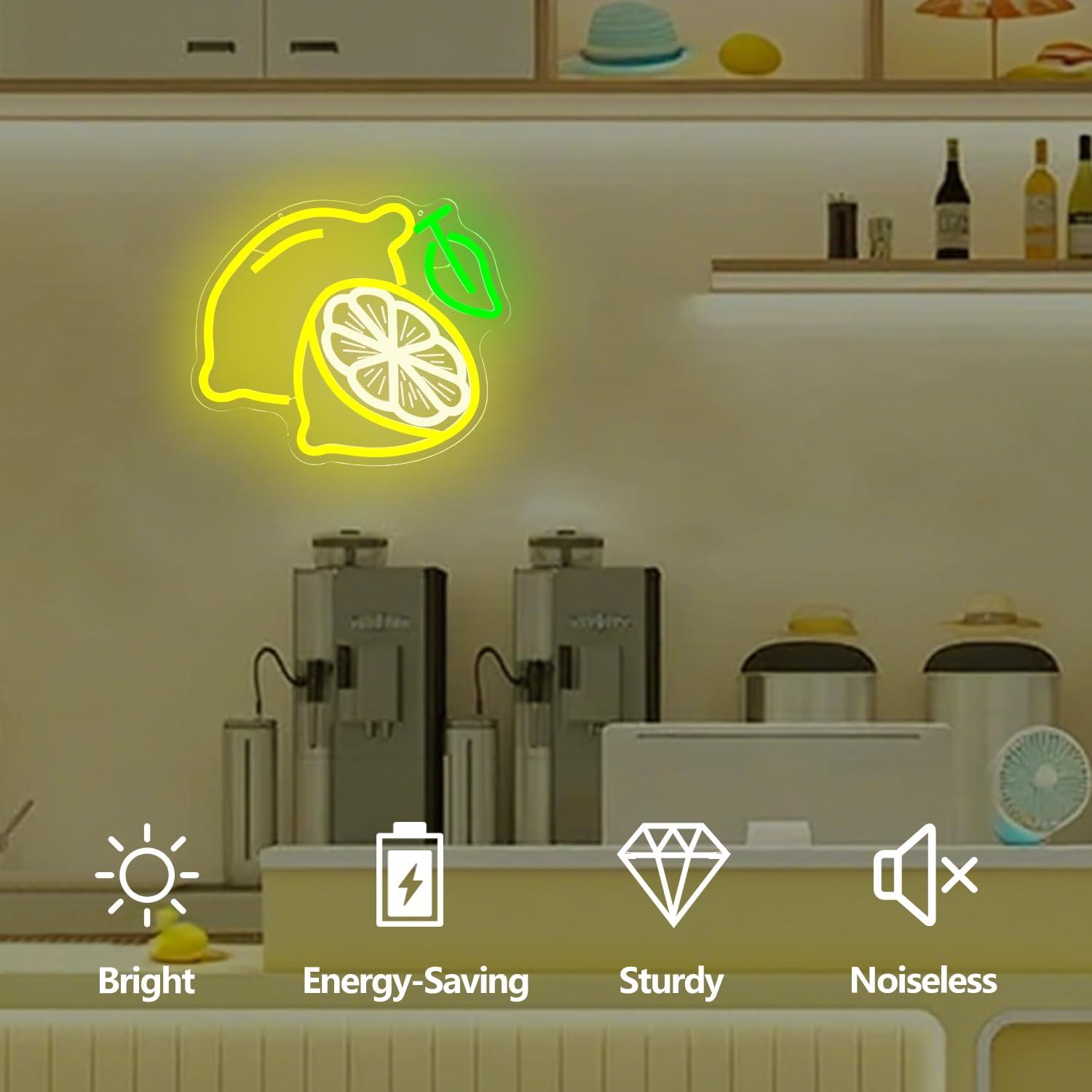 Lemon Neon Sign Dimmable LED L - Home Decor Kitchen recension och pris