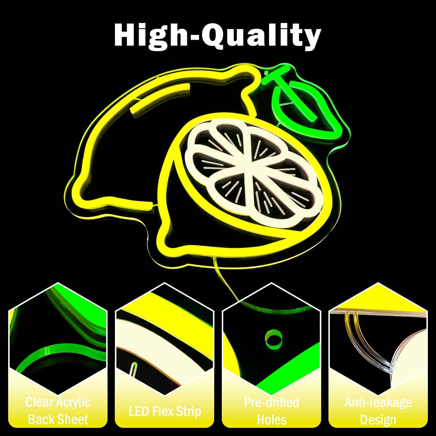 Lemon Neon Sign Dimmable LED L - Home Decor Kitchen recension och pris