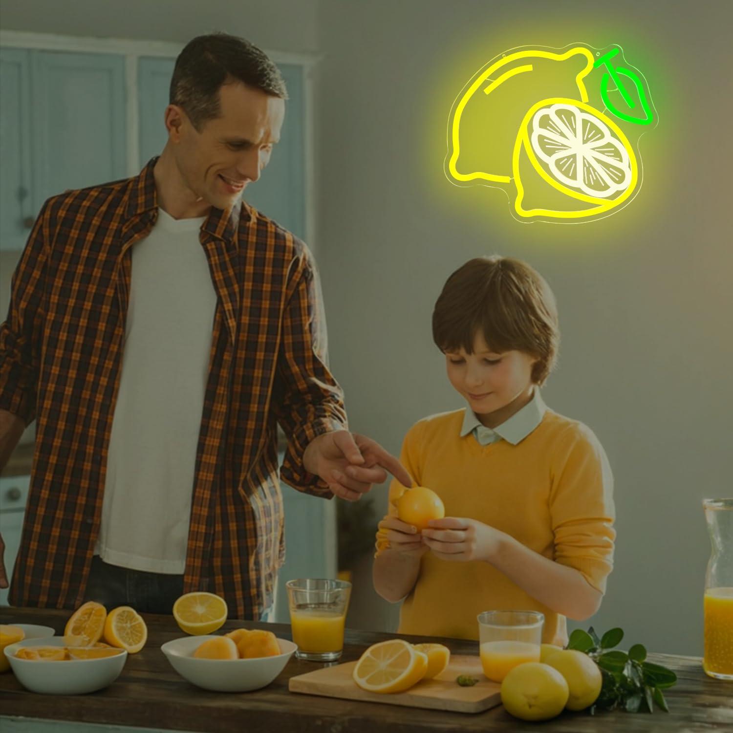 Lemon Neon Sign Dimmable LED L - Home Decor Kitchen recension och pris