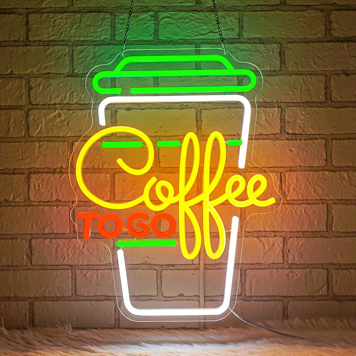 Coffee Neon Sign USB Dimmable  - Home Decor Kitchen recension och pris