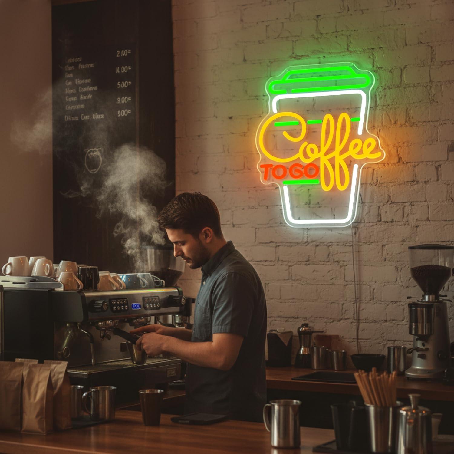 Coffee Neon Sign USB Dimmable  - Home Decor Kitchen recension och pris