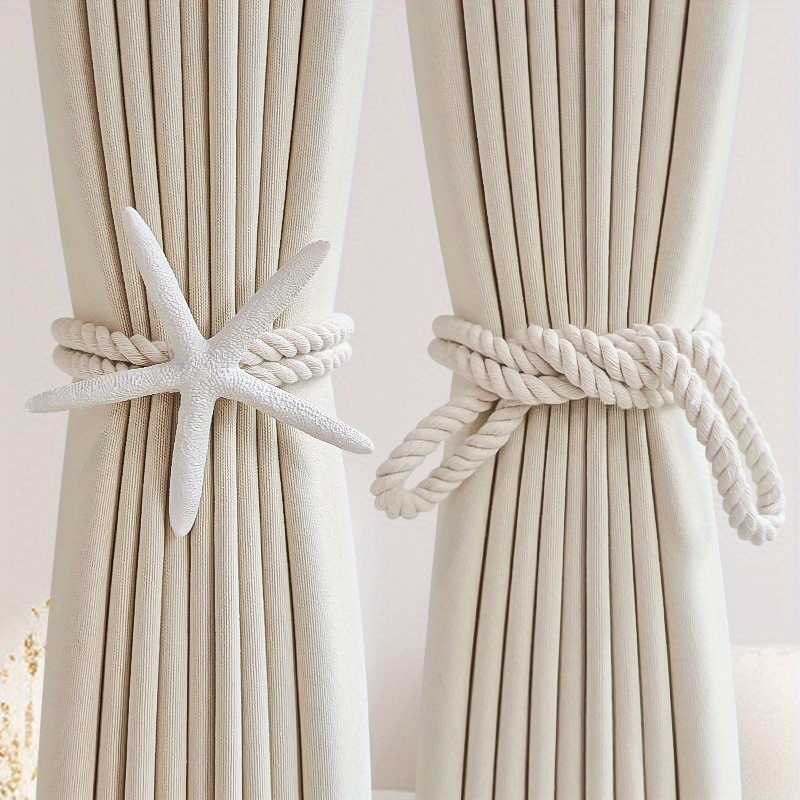 2PCS Natural Starfish Curtain  - Home Decor Curtains recension och pris