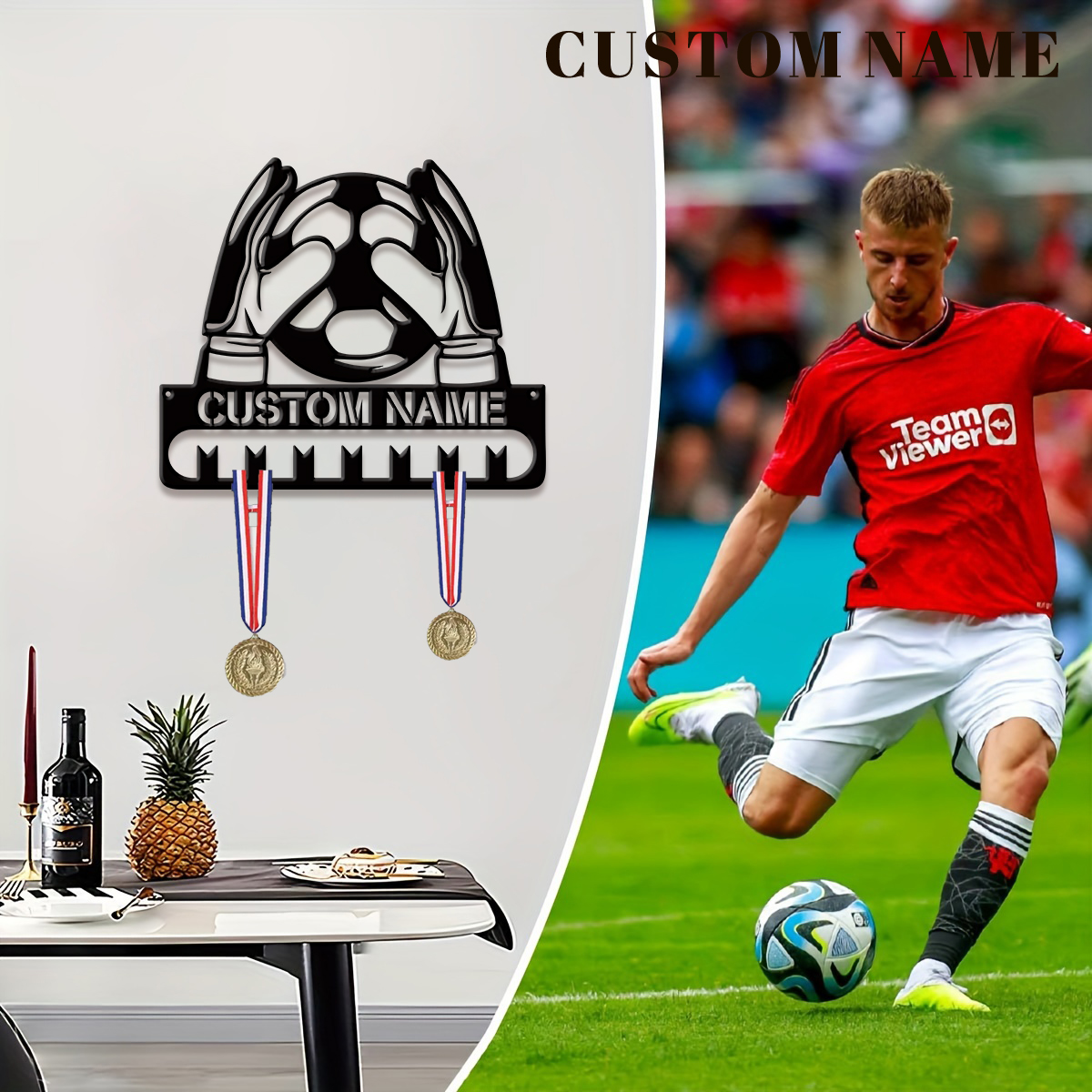 Custom Football Player Metal M - Home Decor For Wedding recension och pris
