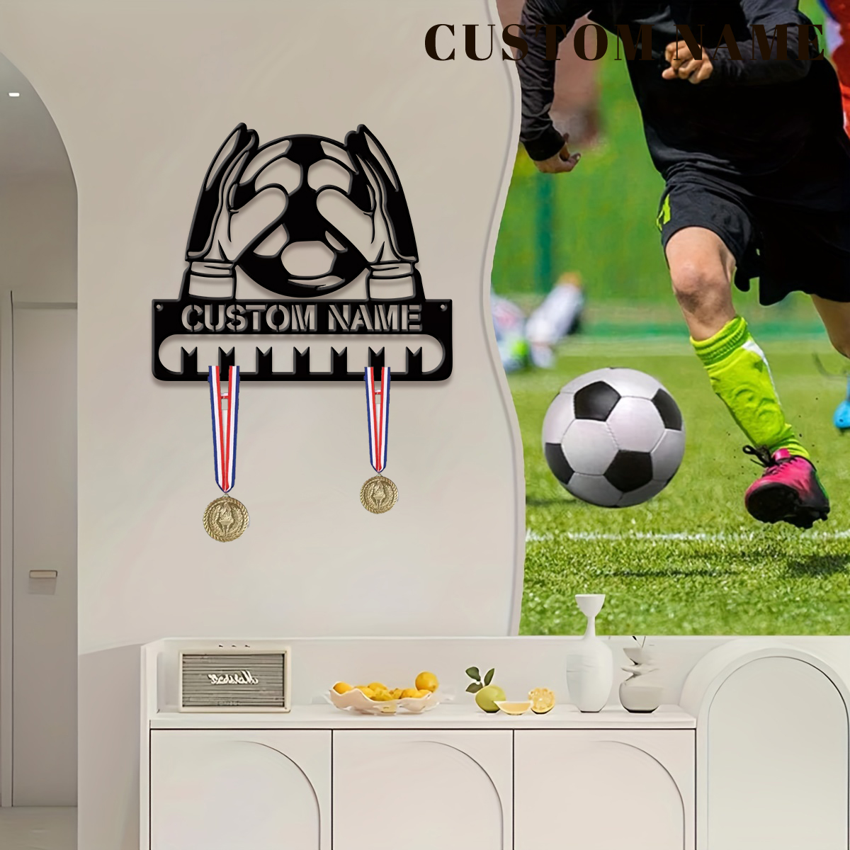 Custom Football Player Metal M - Home Decor For Wedding recension och pris