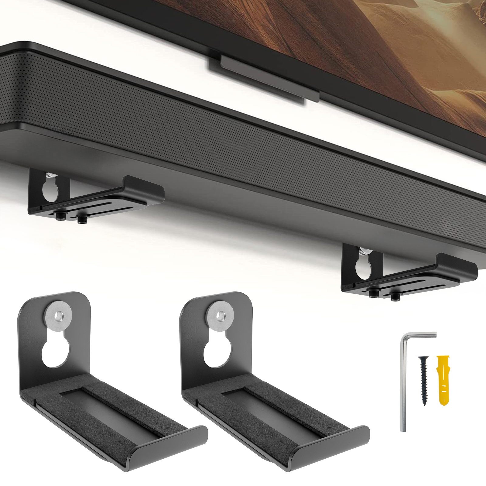 2Pcs Soundbar Speaker Stands W - Home Decor Unique Items recension och pris