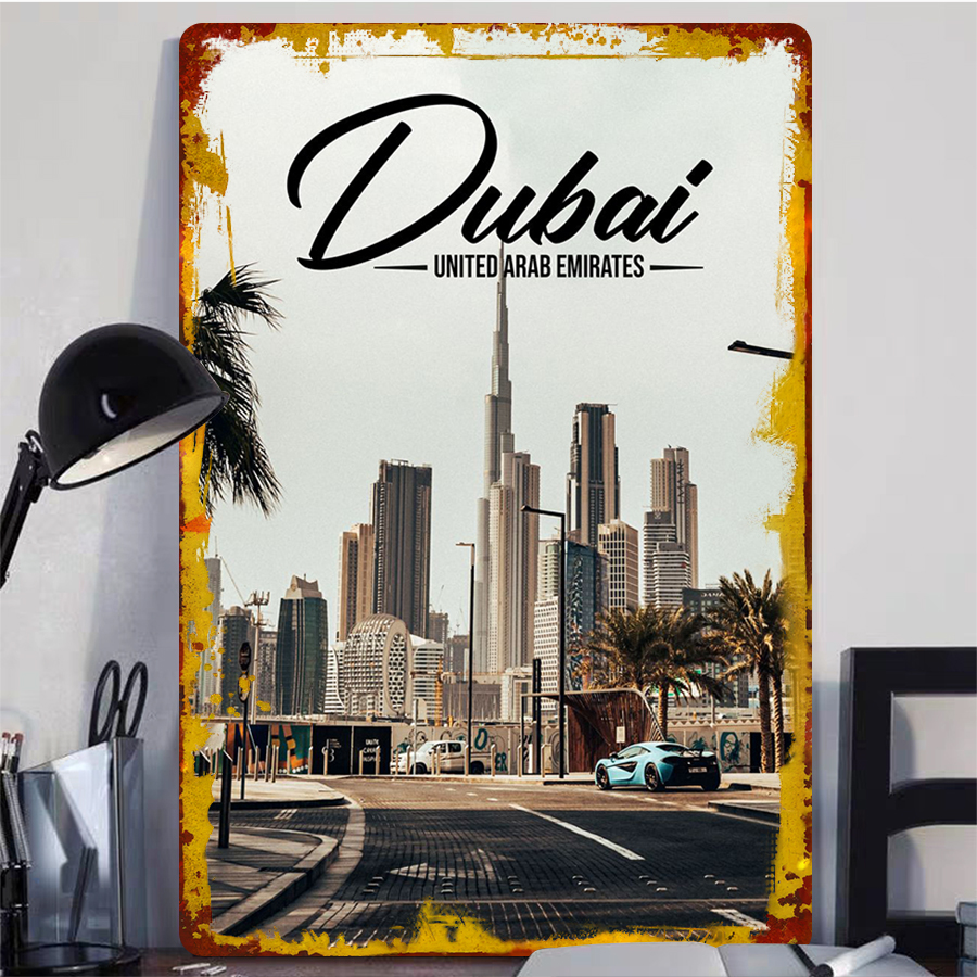 Dubai Skyline Metal Wall Art U - Home Decor Uae recension och pris