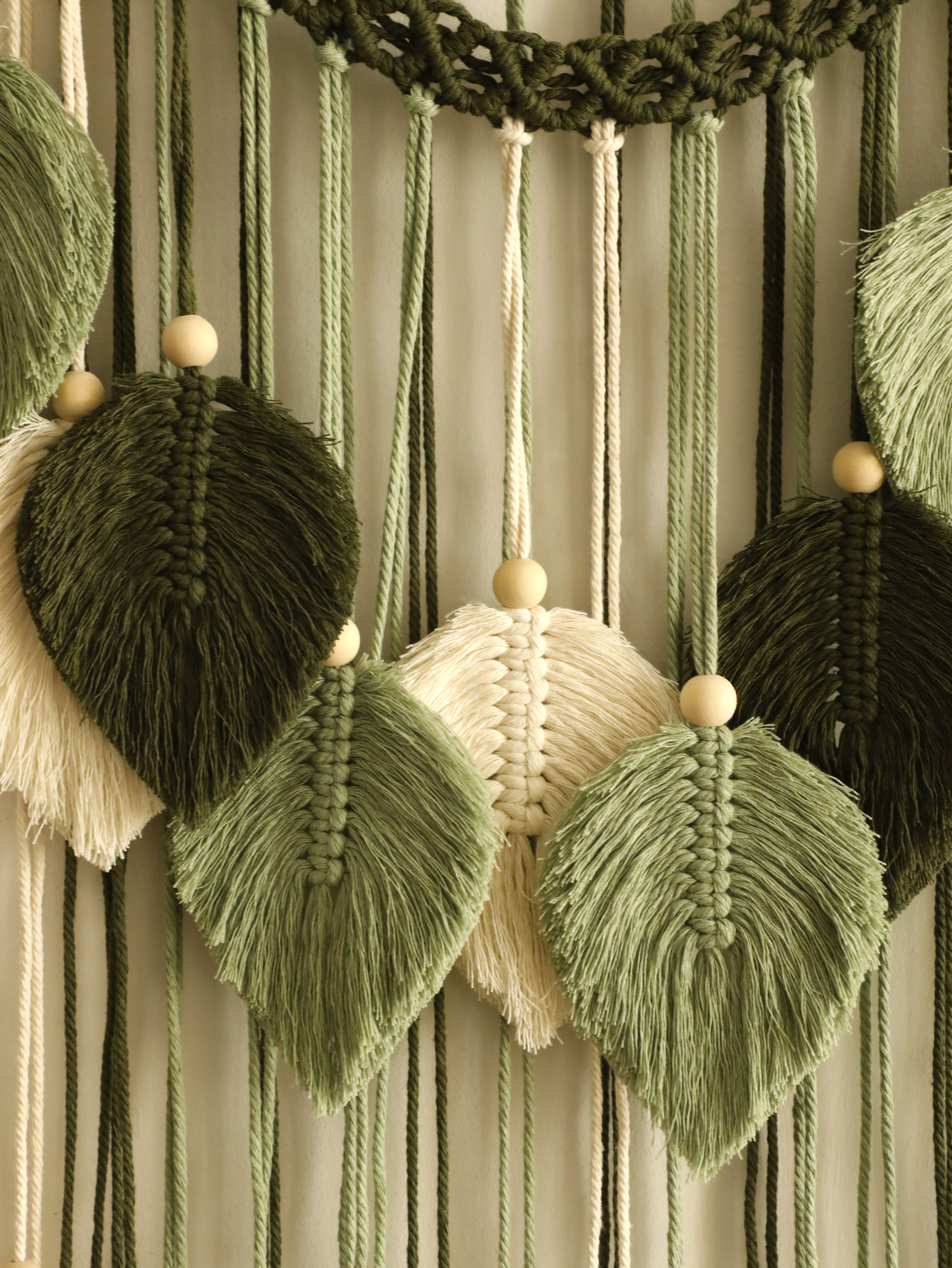 Macrame Leaf Tapestry Boho Hom - Home Decor Y2K recension och pris