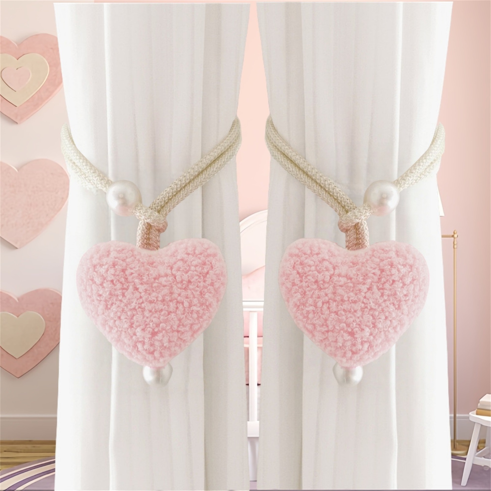 Heart Shaped Curtain Tiebacks  - Home Decor Curtains recension och pris