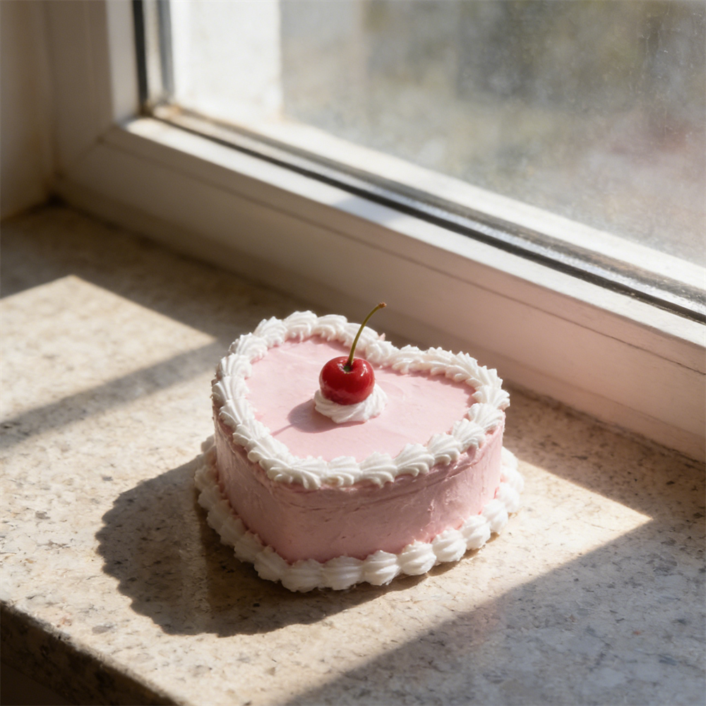 Realistic Pink Heart Cake Jewe - Home Decor Y2K recension och pris